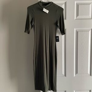 Express Olive Midi Dress